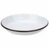 Falcon - Enamel Pasta Plate White & Black 20cm