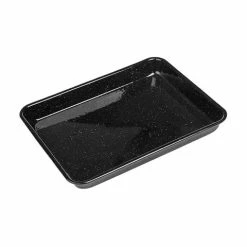 Falcon - Enamel Baking Tray Speckled Black & White 28cm