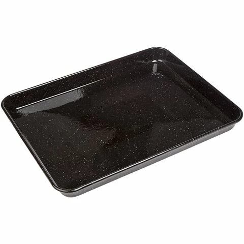 Falcon - Enamel Baking Tray Speckled Black & White 41cm