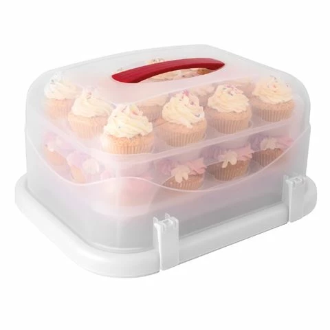 Avanti - Universal 2 Tier Cupcake & Cake Carrier Rectangular