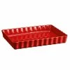 Emile Henry - Deep Rectangular Tart Dish Burgundy 24x34cm