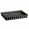 Emile Henry - Deep Rectangular Tart Dish Charcoal 24x34cm