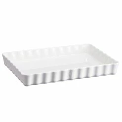 Emile Henry - Deep Rectangular Tart Dish Flour 24x34cm