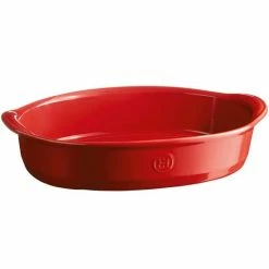 Emile Henry - Oval Oven Dish Medium Burgundy 35x22cm