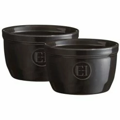 Emile Henry - Ramekins Charcoal 9cm Set 2pce