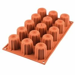 Silikomart - Midi Cannele Silicone Mould Terracotta