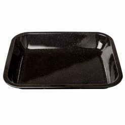Falcon - Enamel Baking Tray Speckled Black & White 37cm