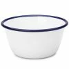 Falcon - Enamel Pudding Basin White & Blue 14cm
