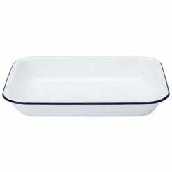 Falcon - Enamel Bake Pan White & Blue