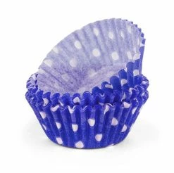 Regency - Polka Dot Mini Baking Cups Cobalt Blue & White 40p