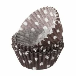 Regency - Polka Dot Mini Baking Cups Brown & White 40pce