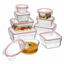 Glasslock - Tempered Glass Oven Safe Set With Lids 9pce