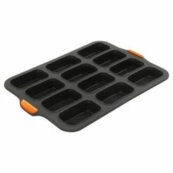 Bakemaster - Silicone 12 Cup Mini Loaf Pan 35.5x24.5cm