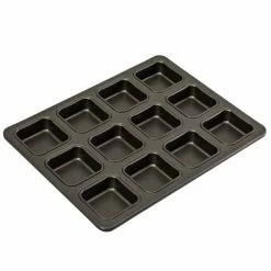 Bakemaster - Individual Square Pan W/12 Cups 34x26cm