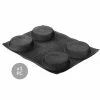 Silikomart - Air Plus 12 Silicone Mould N.4 Round Black