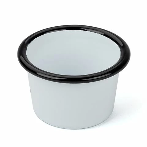 Falcon - Enamel Mini Ramekin White & Black 6cm