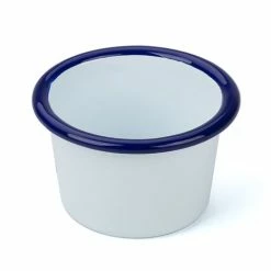 Falcon - Enamel Mini Ramekin White & Blue 6cm